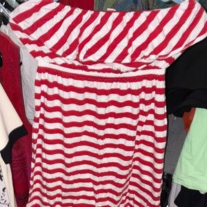 Old Navy Red and White Striped Dress